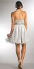 Strapless Beaded Top Shiny Tulle Short Homecoming Dress back